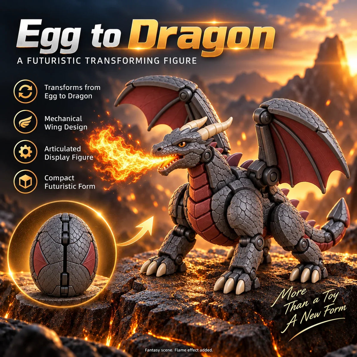 DragonMorph egg to dragon transforming toy