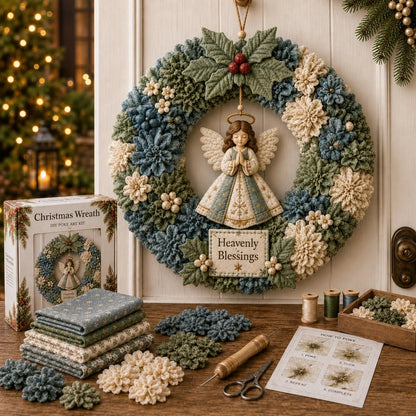 Make A Christmas Wreath You'll Be Proud To Display ❤️ 3D Fabric Poke DIY Kit With Tutorial & Guide Included