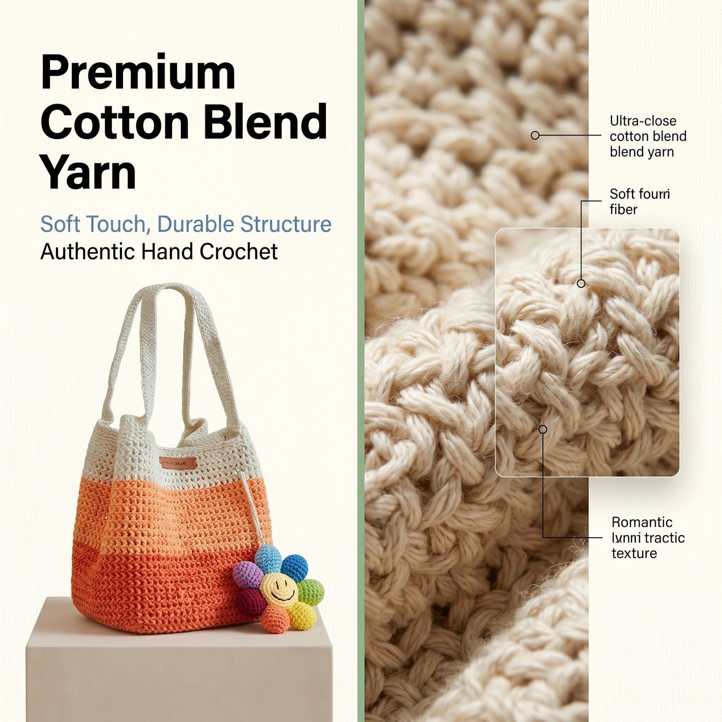 Handcrafted Crochet Striped Bag