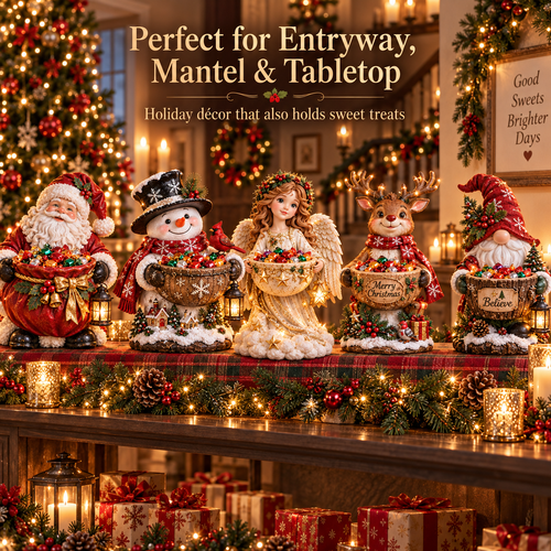 Lighted Christmas Candy Bowl Collection – 5 Festive Holiday Designs
