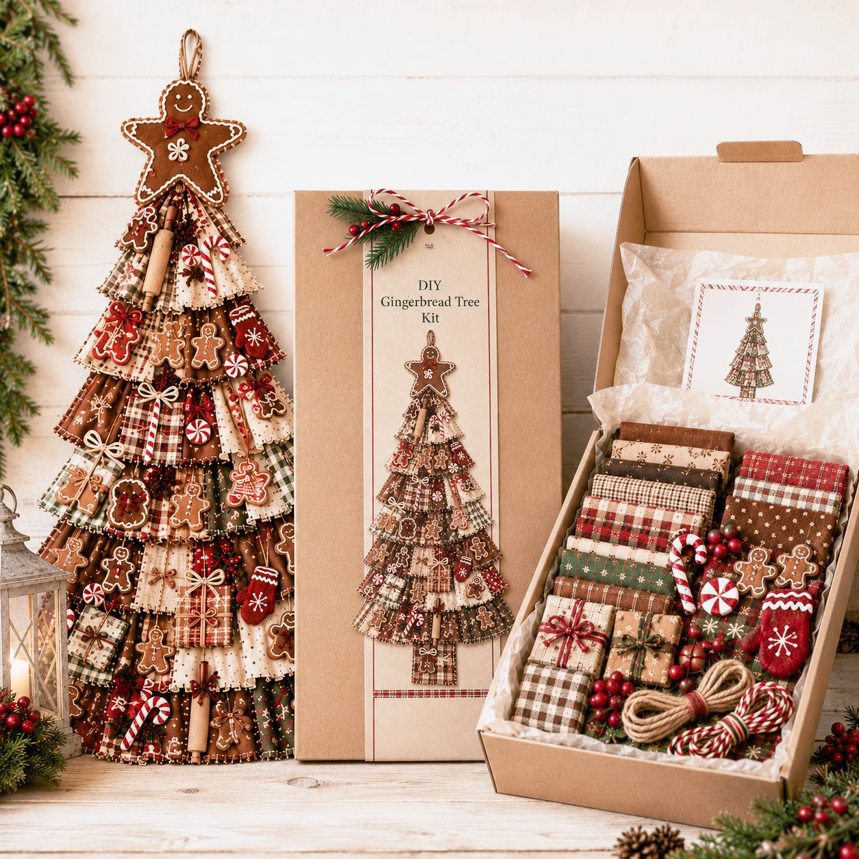 🎄Beginner-Friendly DIY Oversized Patchwork Christmas Tree Door Hanging Kit | Complete Kit with All Tools & Step-by-Step Guide Included 💕