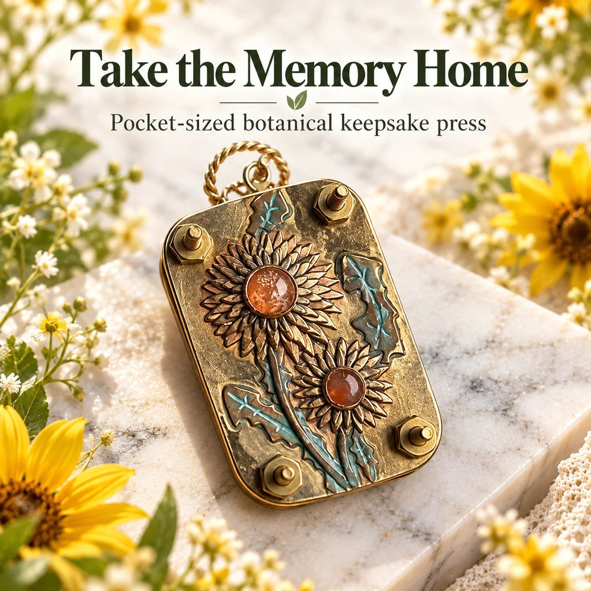 🌸📖 Little Bloom Keepsake Flower Press – Pocket-Sized Botanical Press Kit with 10 Pressing Sheets, 9 Floral Designs for DIY Crafts, Journaling & Nature Lover Gifts 🎁🌿