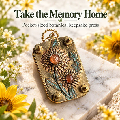 🌸📖 Little Bloom Keepsake Flower Press – Pocket-Sized Botanical Press Kit with 10 Pressing Sheets, 9 Floral Designs for DIY Crafts, Journaling & Nature Lover Gifts 🎁🌿