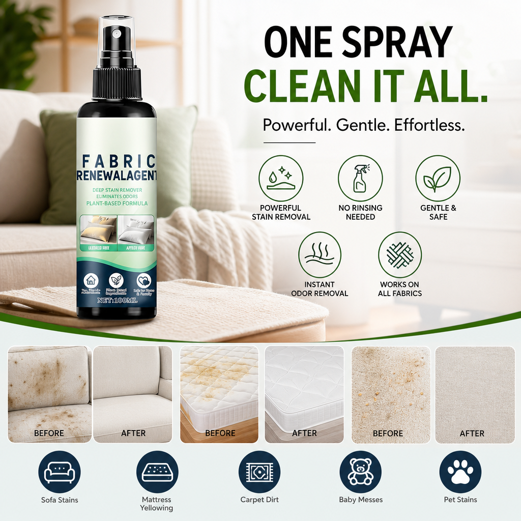 🔥Limited Time Promotion 50% OFF🔥🌿 No-Wash Fabric Stain Remover Spray