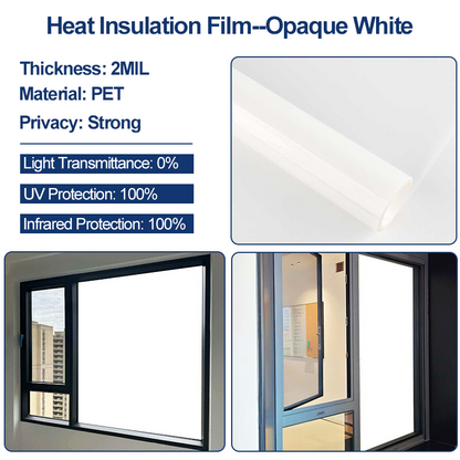 🪟✨Static Cling Window Privacy Film UV Blocking Mirror Tint