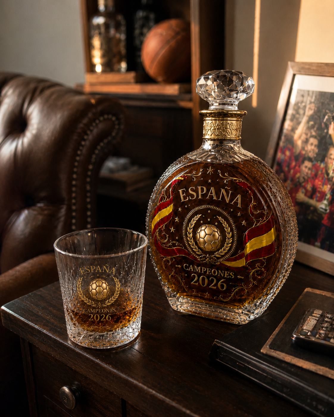 España 2026 Football Legacy Whiskey Decanter & Glass Set