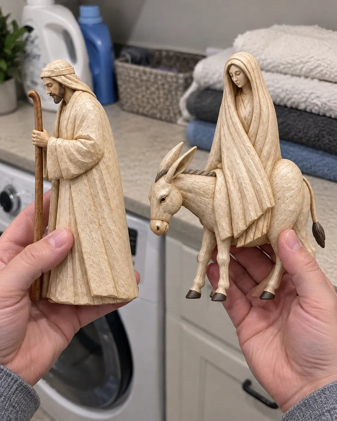 The Journey Before the Manger – Mary & Joseph Christmas Figurine Set