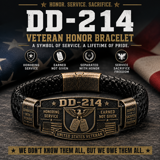 🎖️🔥DD-214 Veteran Honor Bracelet - Made By VETERAN 'Robert Smith'