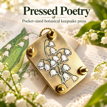 🌸📖 Little Bloom Keepsake Flower Press – Pocket-Sized Botanical Press Kit with 10 Pressing Sheets, 9 Floral Designs for DIY Crafts, Journaling & Nature Lover Gifts 🎁🌿
