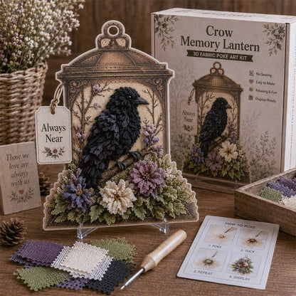 🔥🎁🕊️ Always Near 3D Fabric Poke Art Memory Lantern Kit