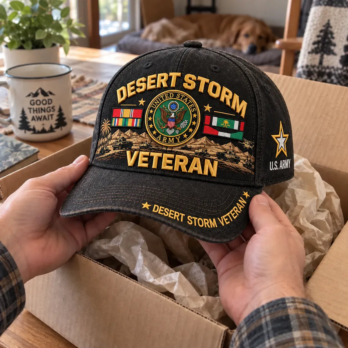 🎖️🇺🇸 Desert Storm 35th Anniversary Veteran Cap – Honoring Service, Brotherhood & Pride | 1991–2026