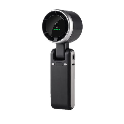 Foldable Handheld Neck Fan With Digital Display
