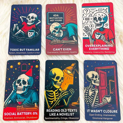 💀The Dead Inside Deck — 54 Cards of Skeletal Divination for the Emotionally Unstable | Spiritually Exhausted & Humorfully Unhealed