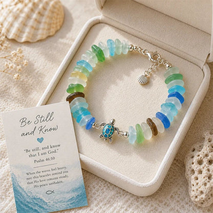 🩵 Sea Glass Blessing Bracelet