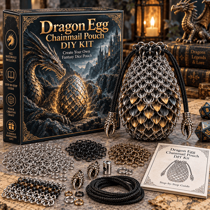 🔥Last Day 49% OFF - 🐉 Dragon Egg Chainmail Pouch DIY Kit