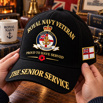 🇬🇧⚓ Proud British Naval Veteran Cap – A Timeless Tribute to Service, Shipmates & Lifelong Pride