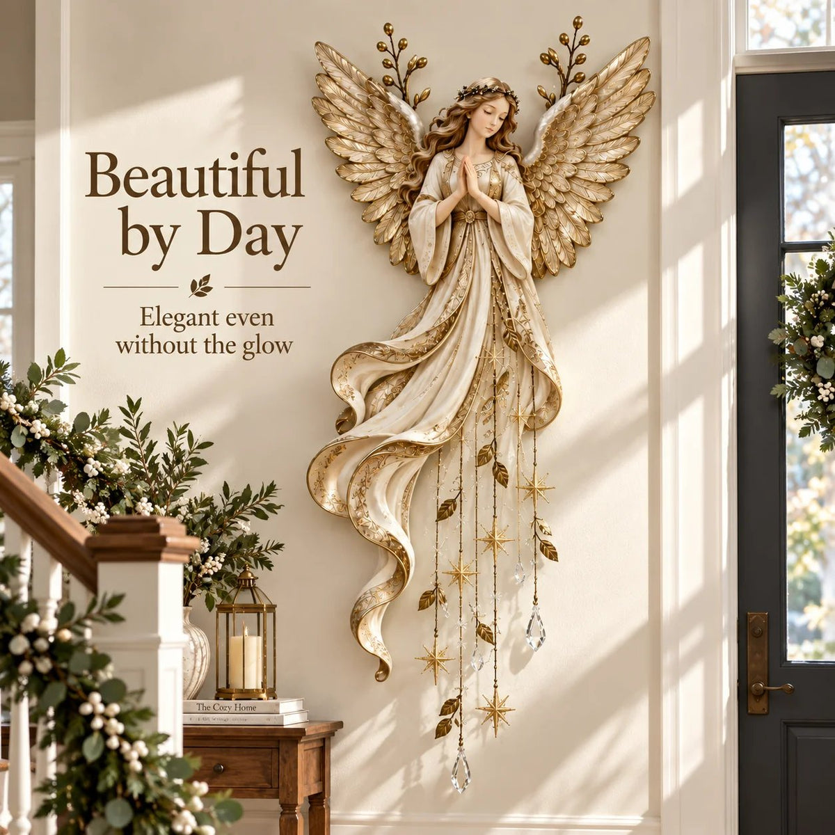 👼✨ Heavenly Angel Starfall Wall Light – Faith-Filled Christmas Glow & Blessing Decor