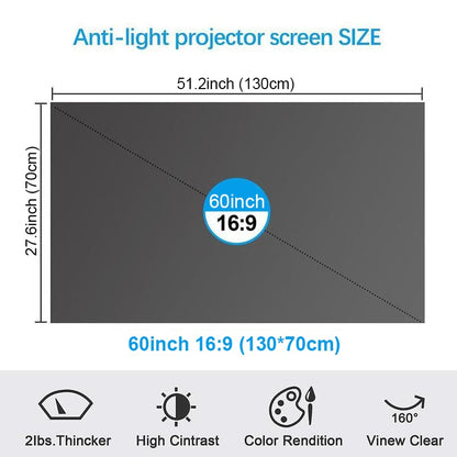 ⚡Hot Sales 69% OFF🔥Anti-Light 4K Projector Screen (16:9)🎥✨