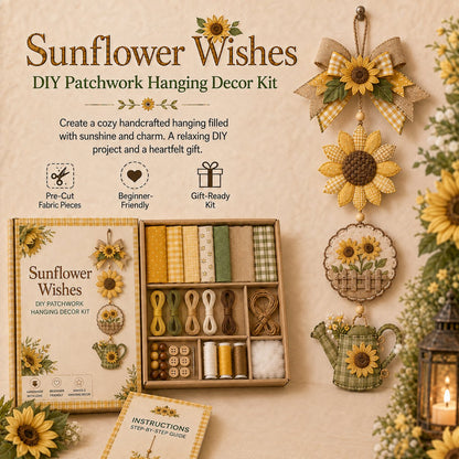 🔥Last Day 49% OFF - ✨🧵 DIY Patchwork Hanging Decor Kit | A Heartfelt Handmade Decoration Full of Love & Memories