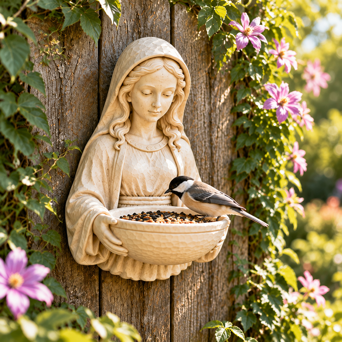 Mary-Inspired Wall Mounted Bird Feeder