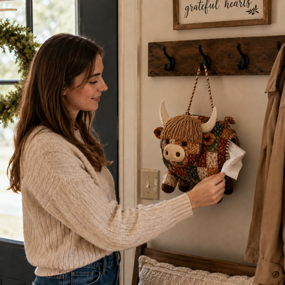 🧵🐮 DIY Patchwork Farm Animal Tissue Holder