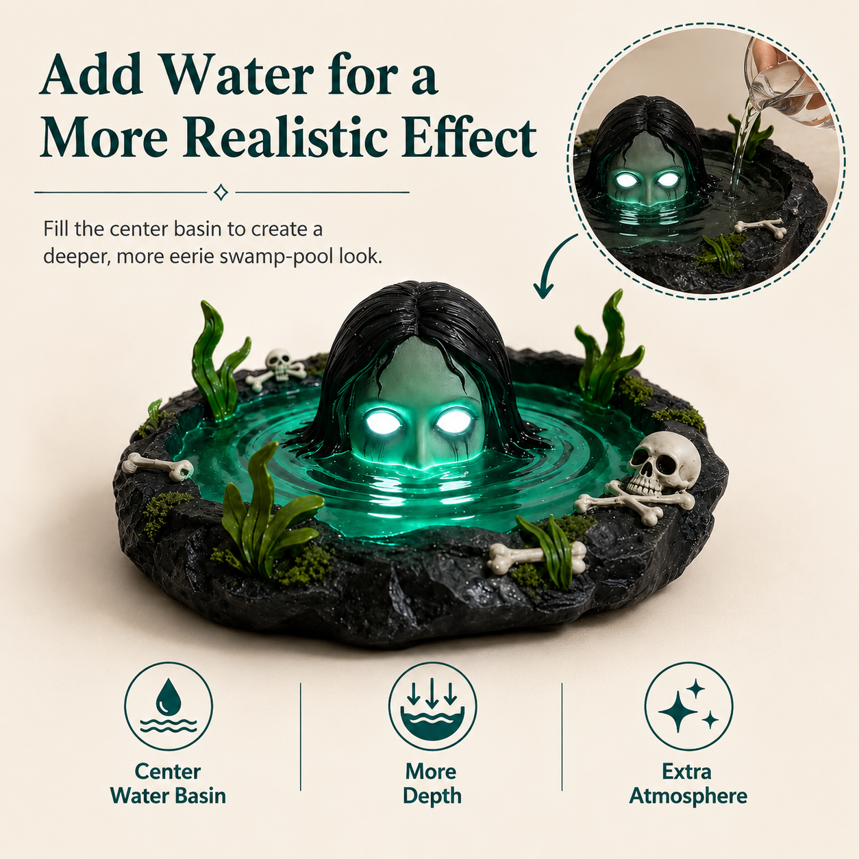 👁️✨ Lighted Swamp Spirit Decor