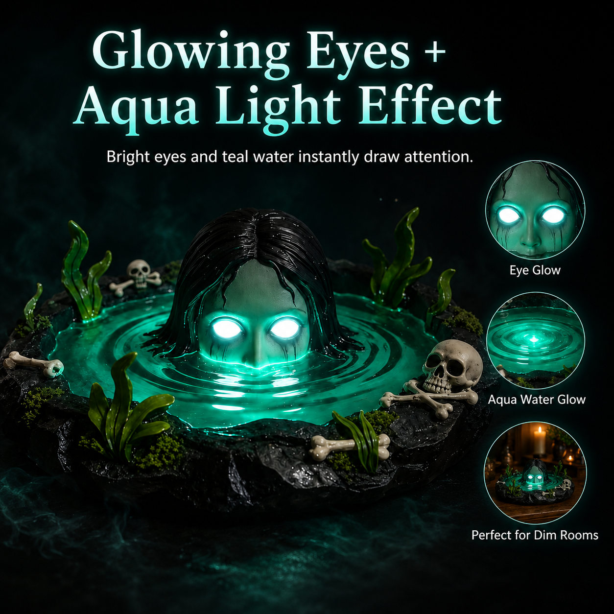 👁️✨ Lighted Swamp Spirit Decor