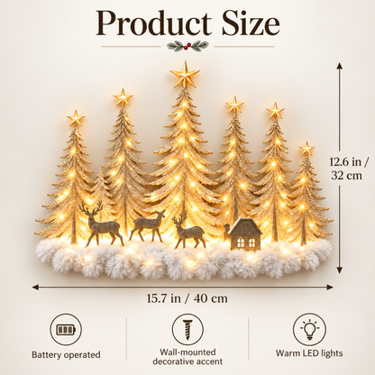 🎄Lighted Christmas Woodland Forest Wall Decor