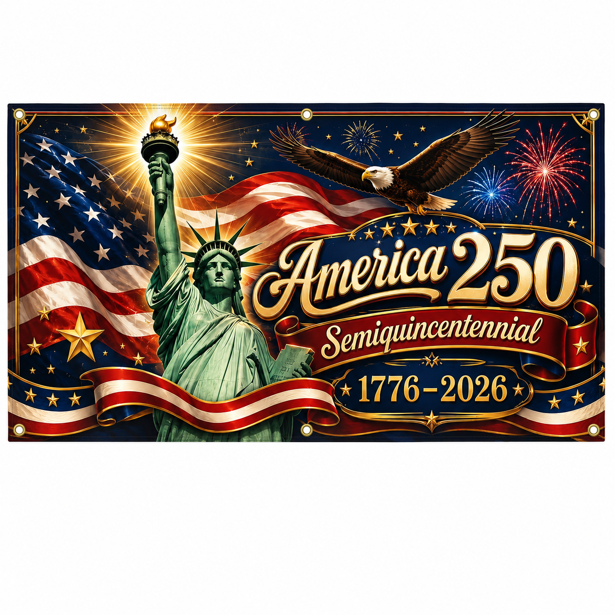 🎁America 250th Semiquincentennial Custom Banner — 1776–2026 Edition
