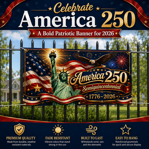 🎁America 250th Semiquincentennial Custom Banner — 1776–2026 Edition