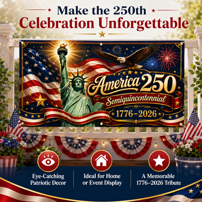 🎁America 250th Semiquincentennial Custom Banner — 1776–2026 Edition