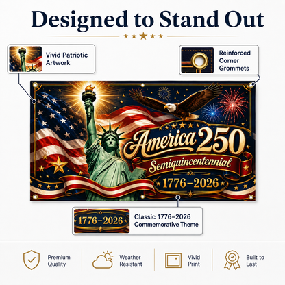 🎁America 250th Semiquincentennial Custom Banner — 1776–2026 Edition