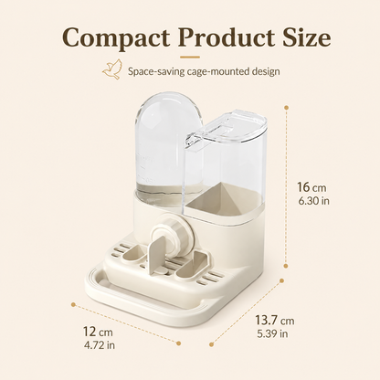 🐦✨ 2-in-1 Automatic Bird Feeder and Waterer – Saves cage space and reduces feeding clutter 🧊