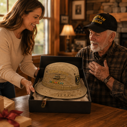 us🎖️Vietnam Veteran Never Forgotten 1955–1975 Vintage Outdoor Boonie Hat