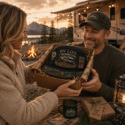 🚐🏕️Vintage RV Life Adventure Boonie Hat – Home Is Where We Park It