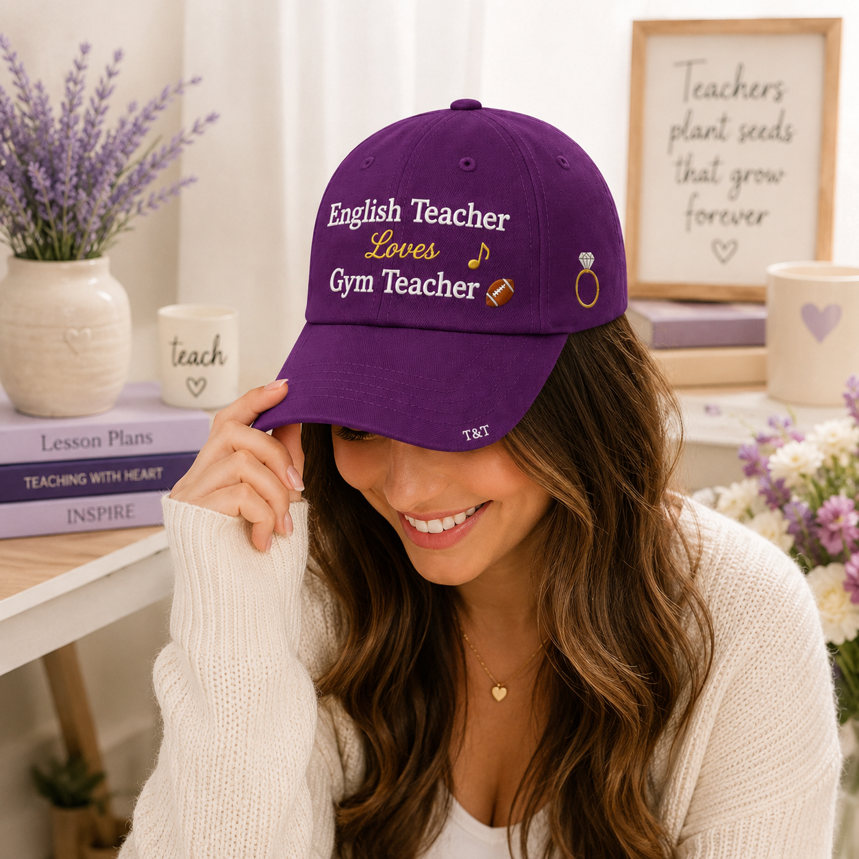 English Teacher & Gym Teacher Embroidered Cap