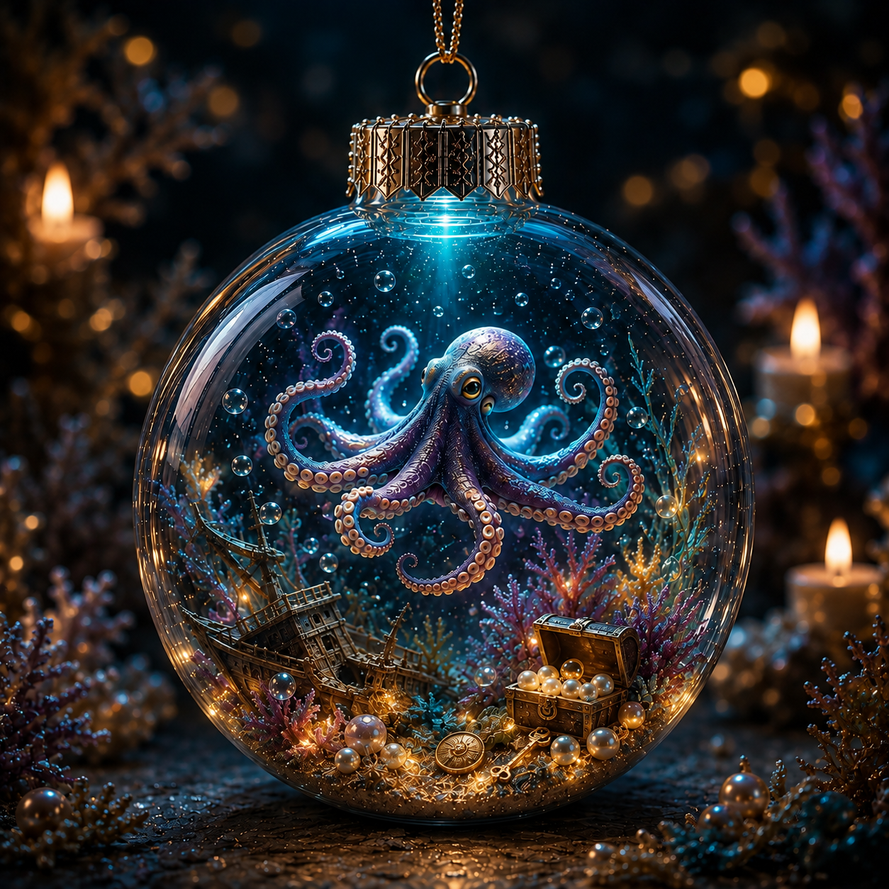 🌊✨Ocean Series Illuminated 3D Model Decorations