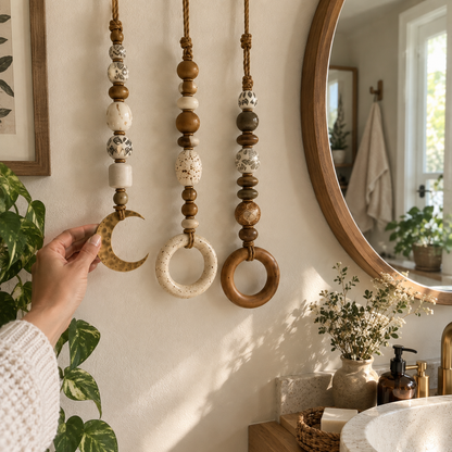 Boho Beaded Towel Hanger