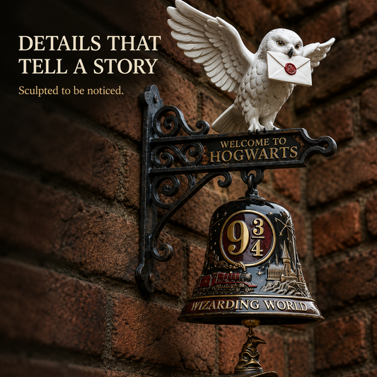 🦉 Enchanted Owl Wall Bell – Vintage Fantasy Door Décor