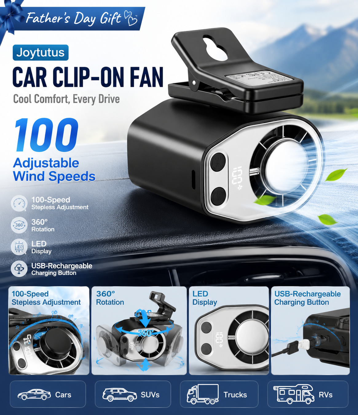 Semiconductor Cooling Clip-On Fan