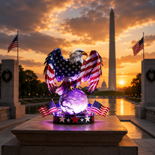 🎁🇺🇸 Freedom Eagle™ Patriotic LED Table Lamp – American Pride Decor🦅
