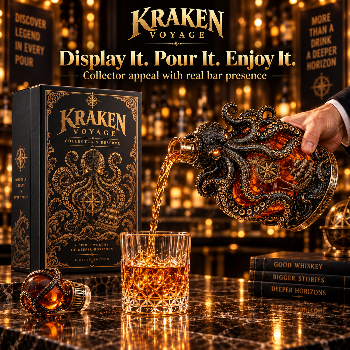 Kraken octopus sculpted details
