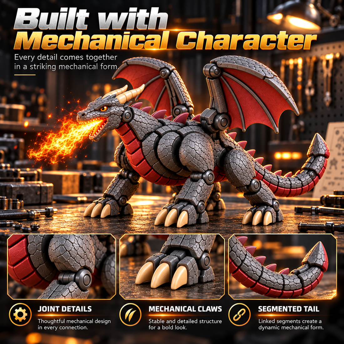🐉 Guardian Dragon Egg — Transforming Dragon Figure with Sculpted Details