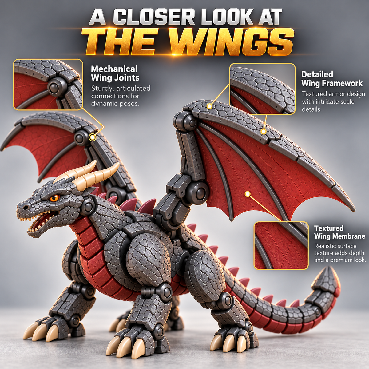 🐉 Guardian Dragon Egg — Transforming Dragon Figure with Sculpted Details