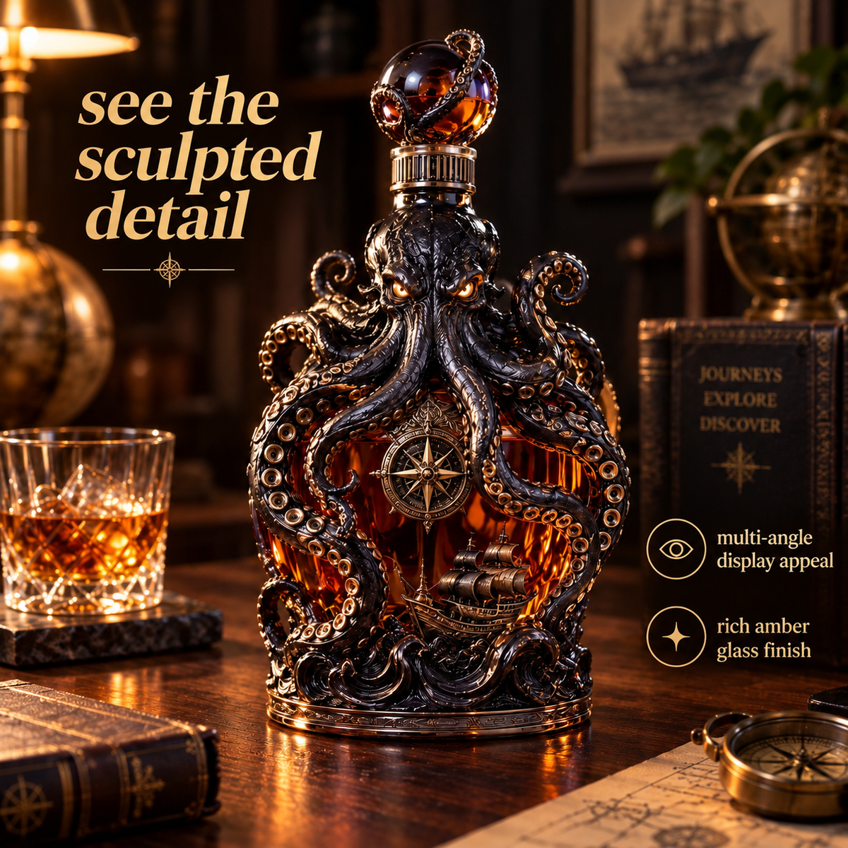 Kraken sculptural collector display