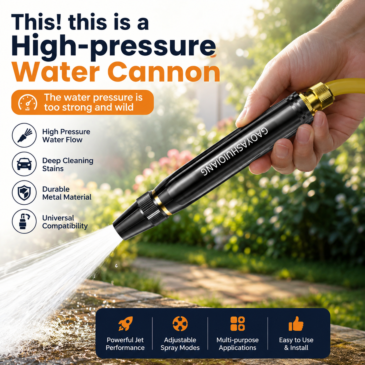 🔫💦Powerful High-Pressure Water Gun for Car Cleaning
