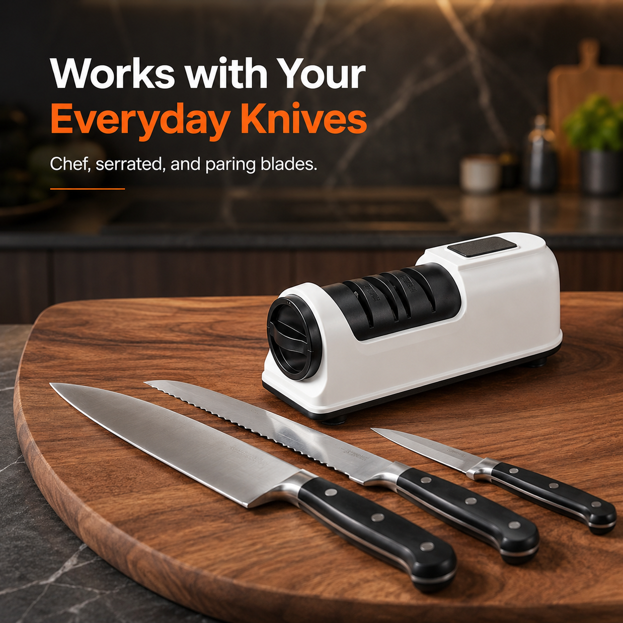 🔪50% OFF TODAY⚡ 3-Stage Electric & Manual Knife Sharpener