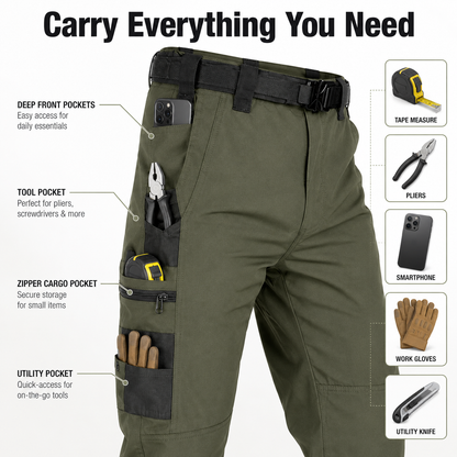 🔥 20,000+ Sold | Men’s Tactical Work Pants – Better Than Jeans for Work 💪