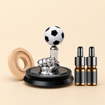⚽Last Day:49% OFF🚗Solar Rotating Football Car Air Freshener & Aromatherapy Diffuser – Reusable Ornament for Car, Office & Home