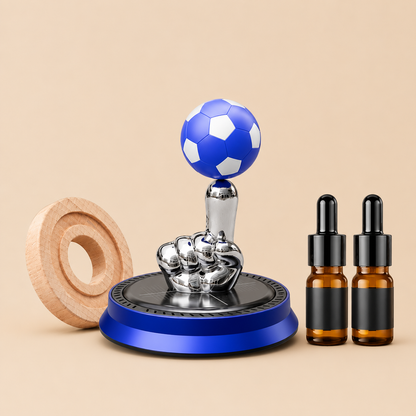 ⚽Last Day:49% OFF🚗Solar Rotating Football Car Air Freshener & Aromatherapy Diffuser – Reusable Ornament for Car, Office & Home